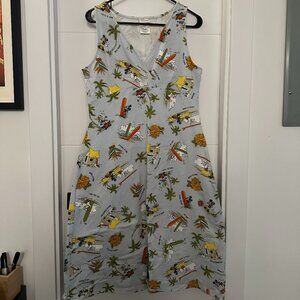 Disney Hawaiian Print Sleeveless Dress
